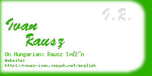 ivan rausz business card